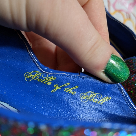 Blue glitter platform heels Fab-fetti Belle heels T.U.K - Picture 5 of 14